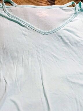 Lane Bryant Aqua V-Neck Tank